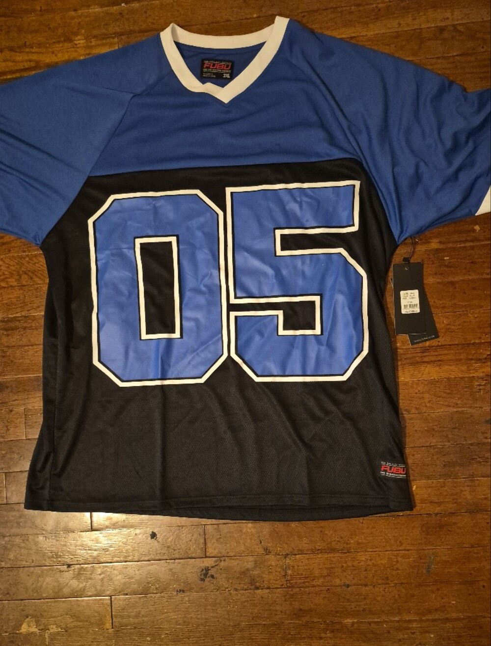 FUBU Men’s Black and Blue '05' Athletic Jersey Mens Sz 3XL BNWT
